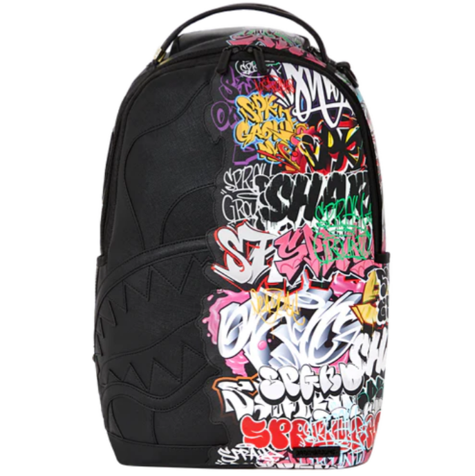 SprayGround- half graffiti backpack (black)