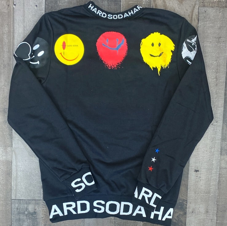 
                  
                    Hard Soda- smiley Face crewneck (black)
                  
                