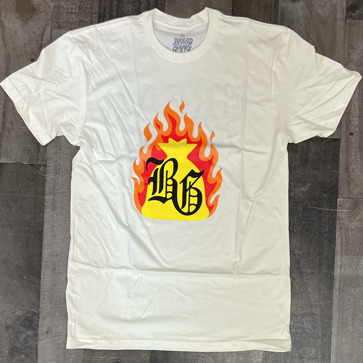 Bread Gang- on fire ss tee (ivory)