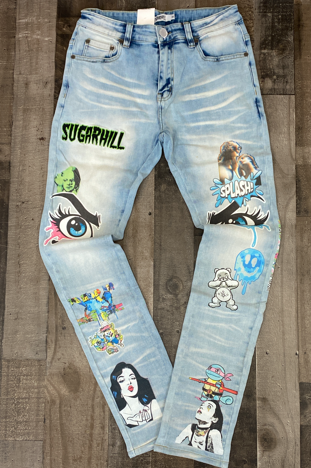 Sugarhill- psycho denim jeans (light wash)