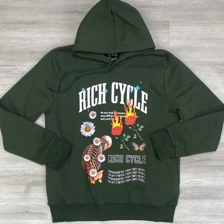 Rich Cycle- winners hoodie (olive)