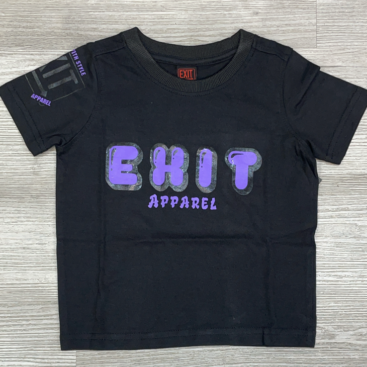 EXIT- exit apparel ss tee (black/purple)(kids)