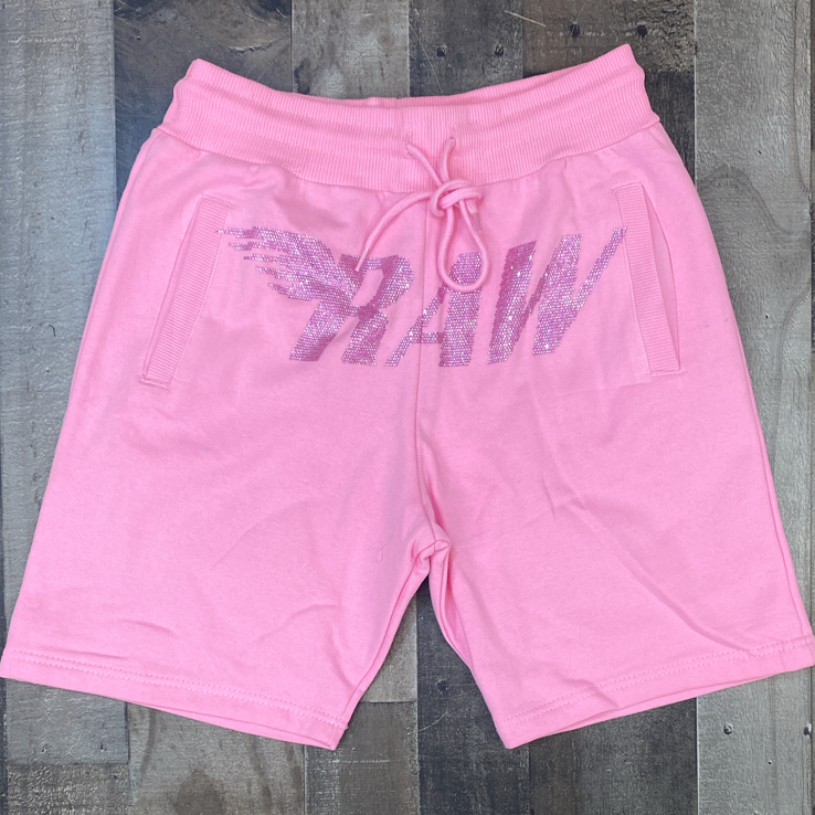 Rawyalty- studded raw shorts (pink)