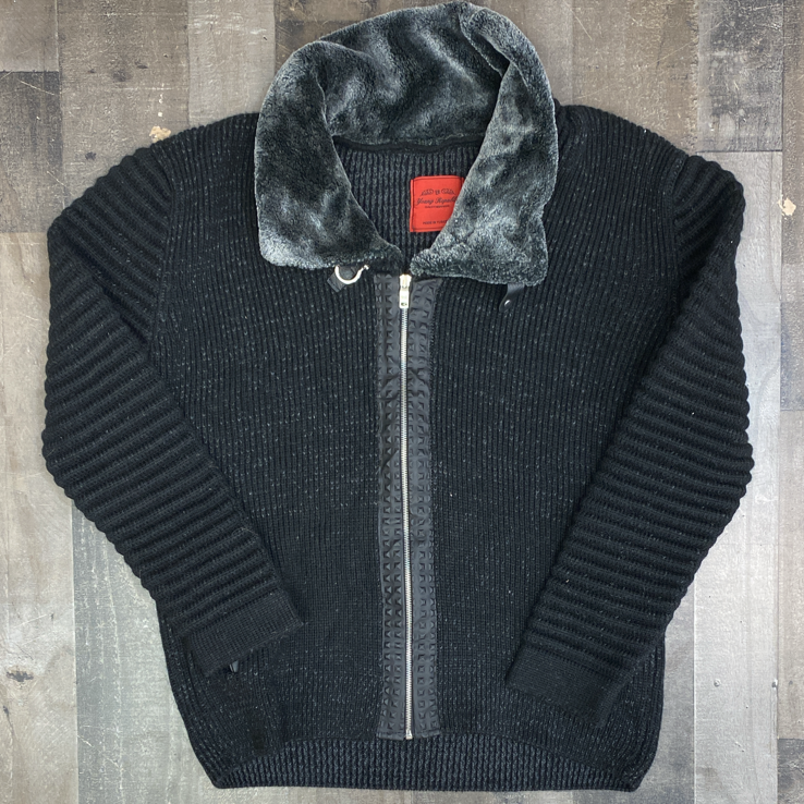 Young Republic - cable sweater w/fur