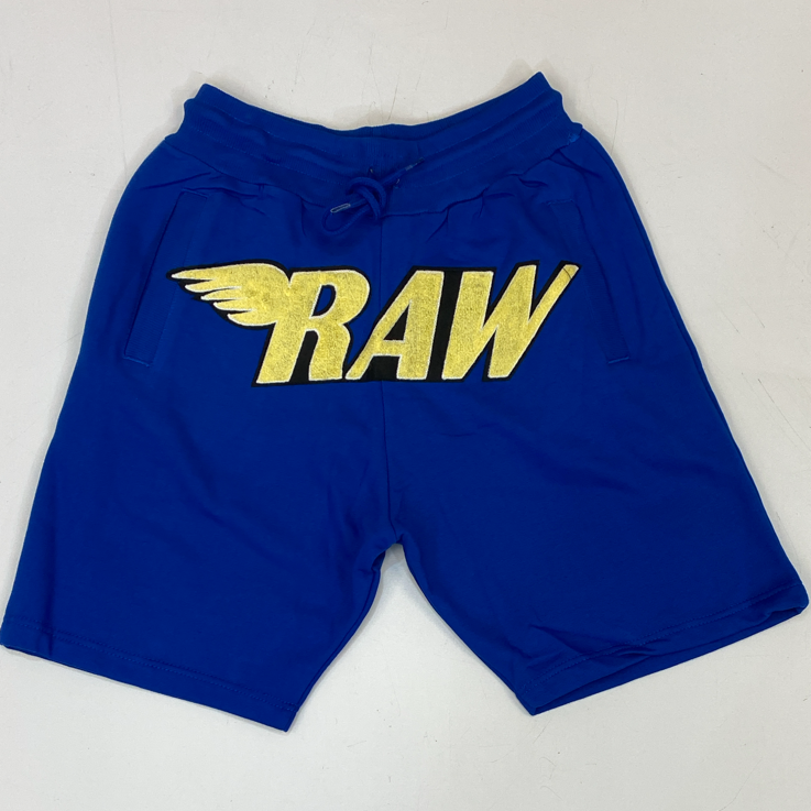 Rawyalty-raw chenille patch shorts