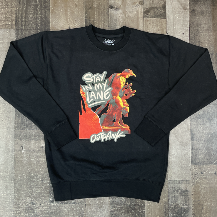 Outrank- stay in my lane crewneck fleece