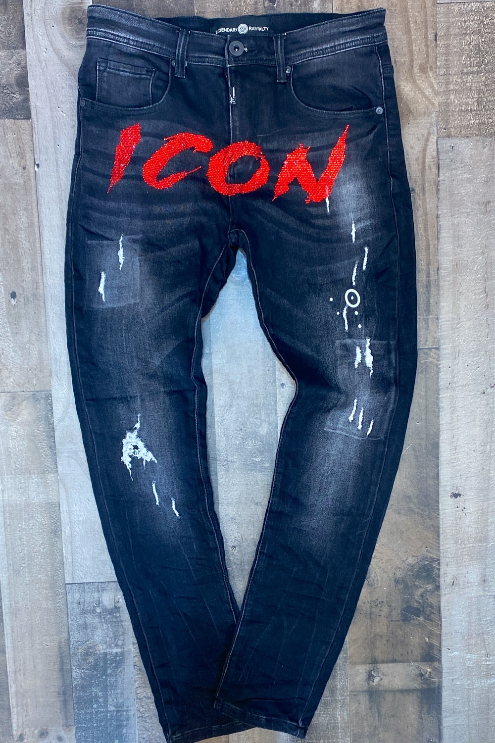 Rawyalty- Icon jeans (black/red)