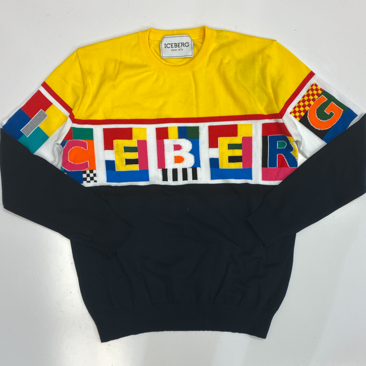 Iceberg- multicolor letter graphic sweater