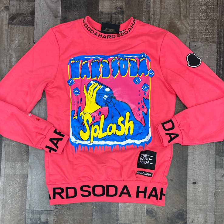 
                  
                    Hard Soda- splash crewneck (pink)
                  
                