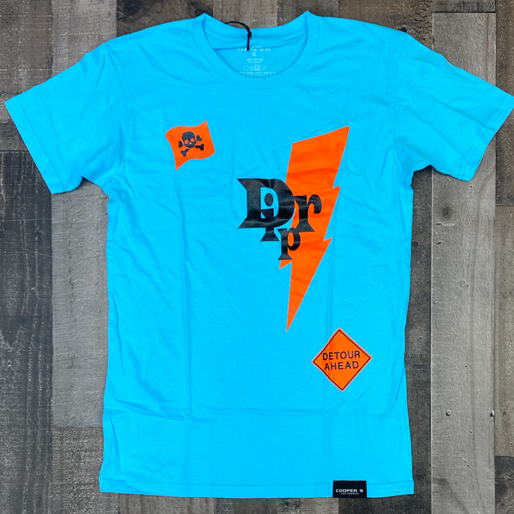 Cooper 9- “drip” graphic ss tee (blue)