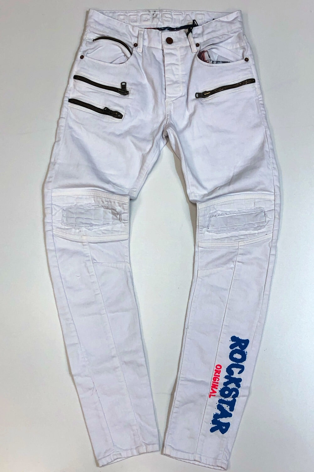 Rockstar- Cyril biker jeans (white)