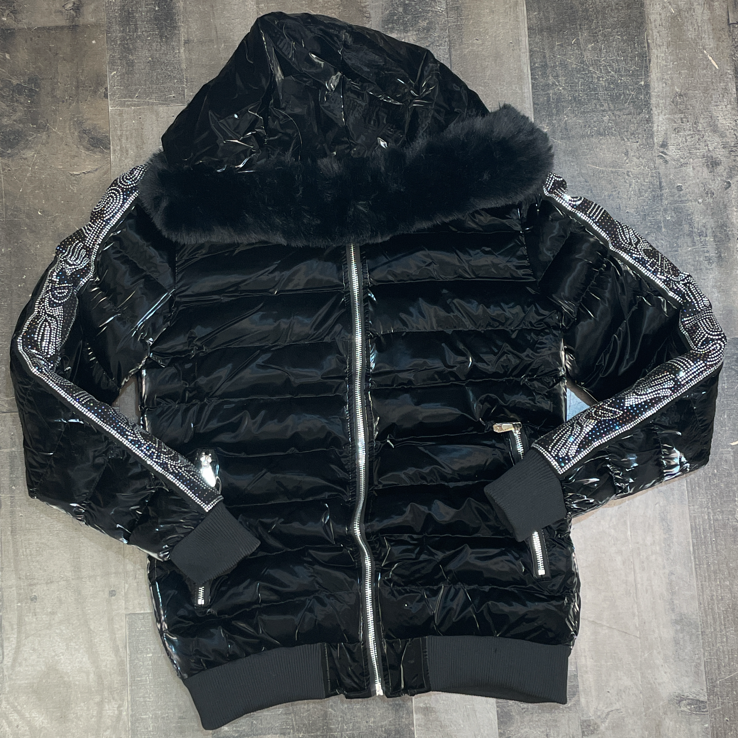 Reelistik- black bling bubble jacket