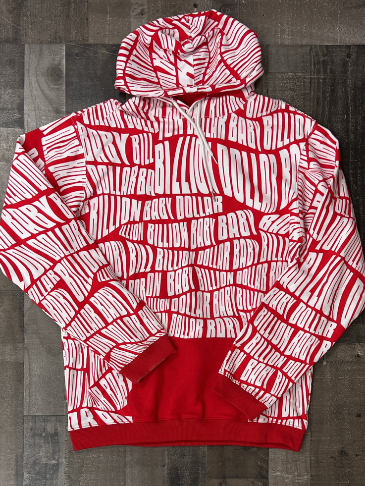 Billion Dollar Baby- all over hoodie (red)