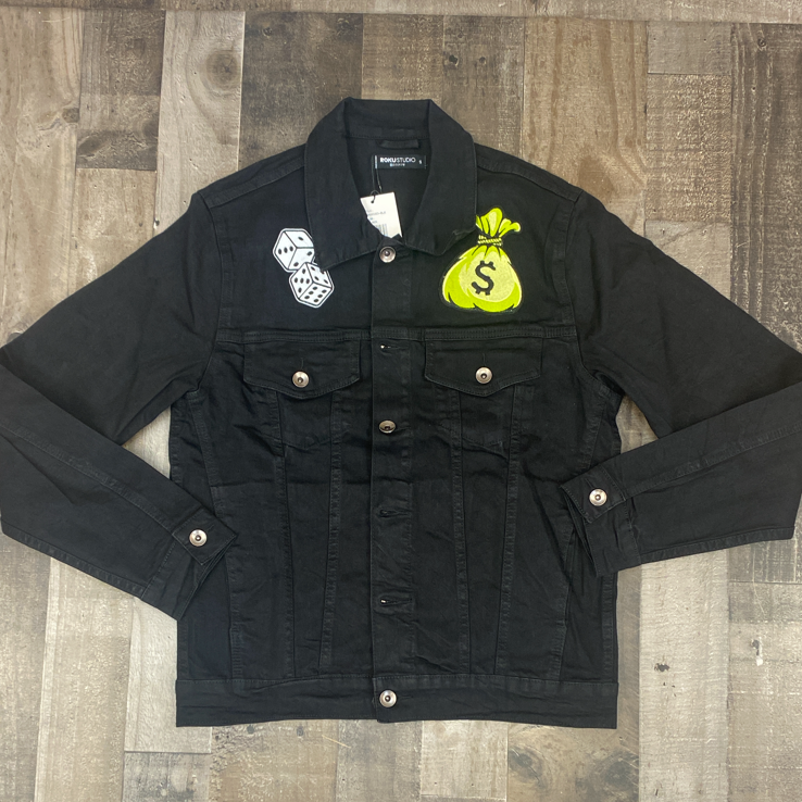 Roku Studio- it’s a gamble jean jacket (black)