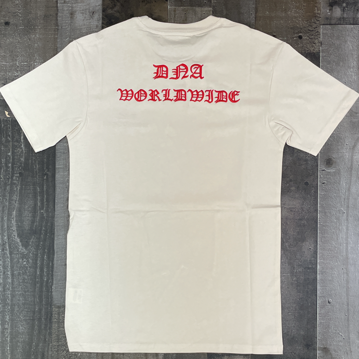 
                  
                    Dna Premium Wear - old english writing ss tee (cream/red)
                  
                