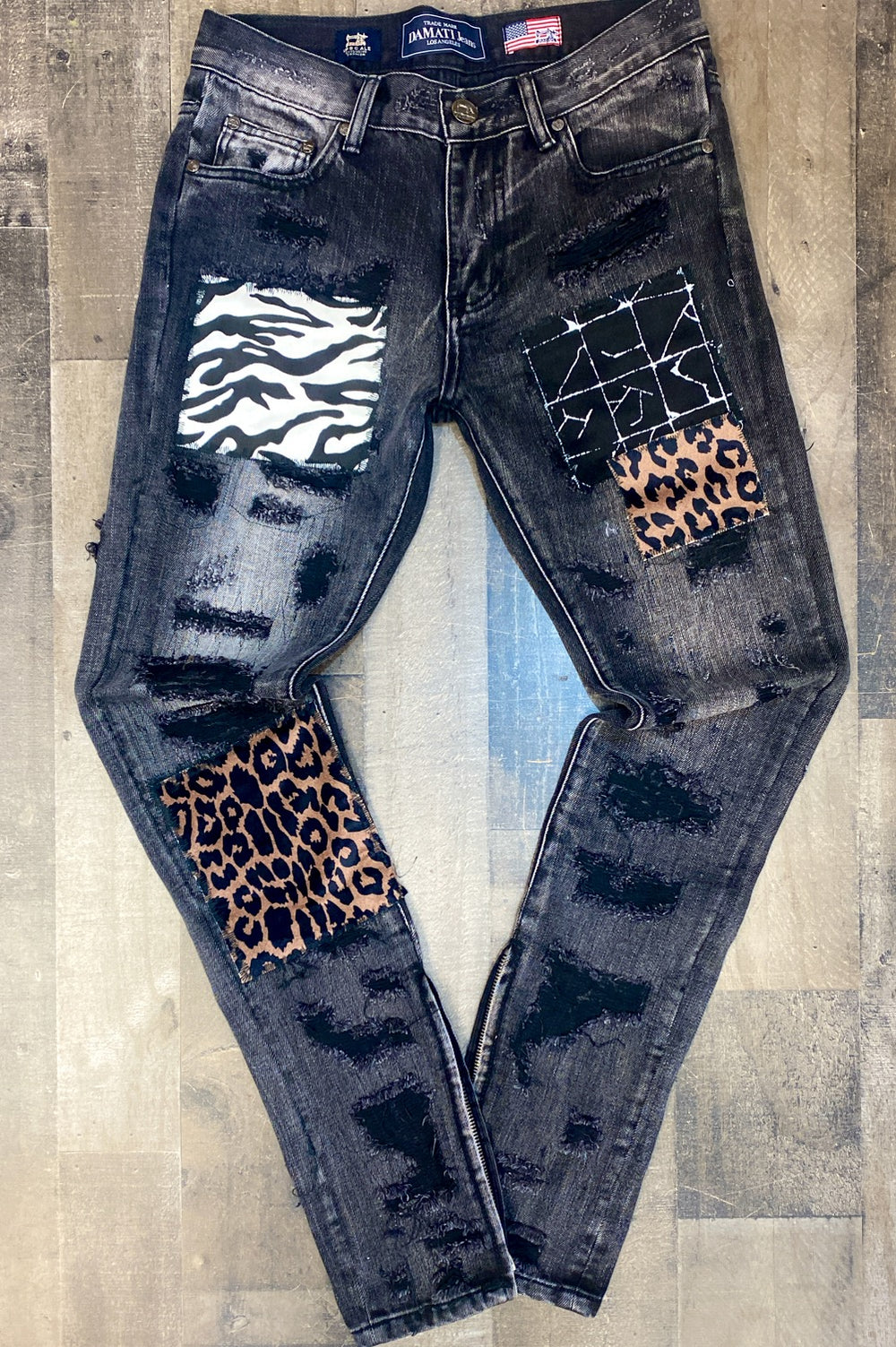 DAMATI- animal print jeans