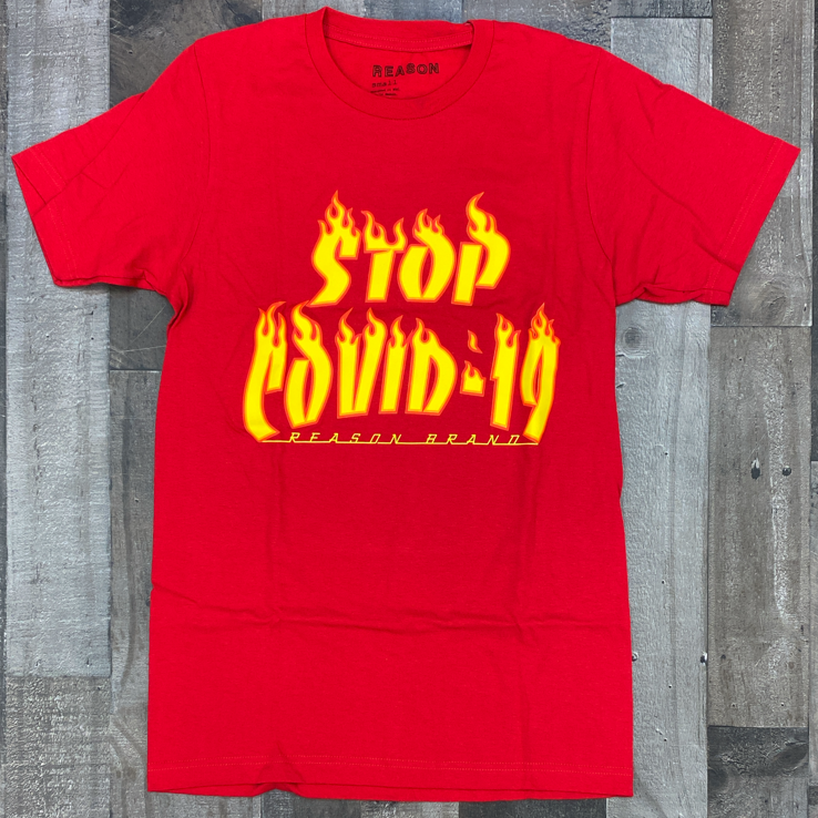 Reason- stop covid19 ss tee (red)