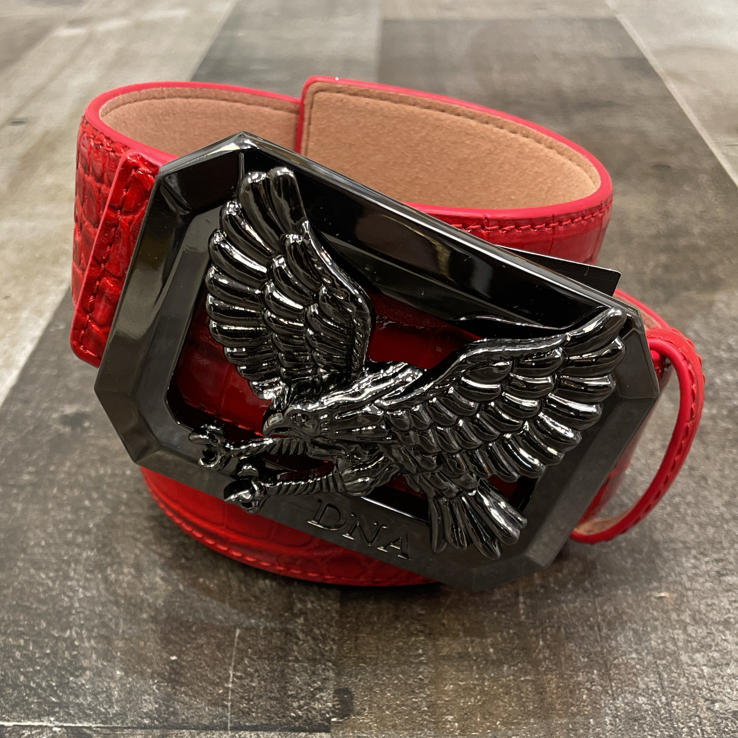 DNA Premium Wear- Eagle leather belt (red)