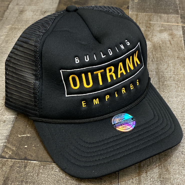 Outrank- building empires foam trucker hat
