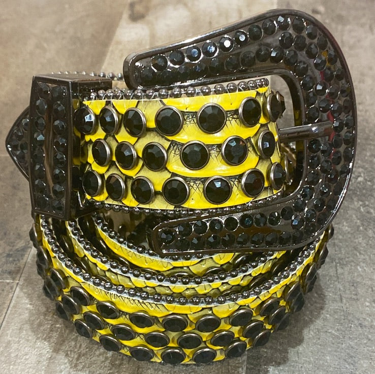Dna Premium Wear- snake skin studded belt