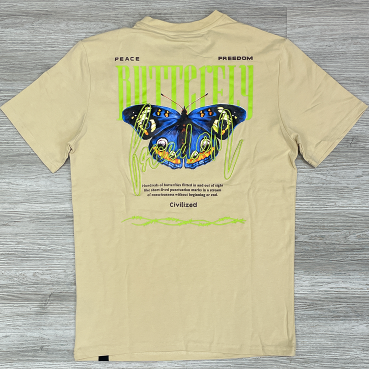 
                  
                    Civilized- worldwide butterfly ss tee (lt khaki)
                  
                