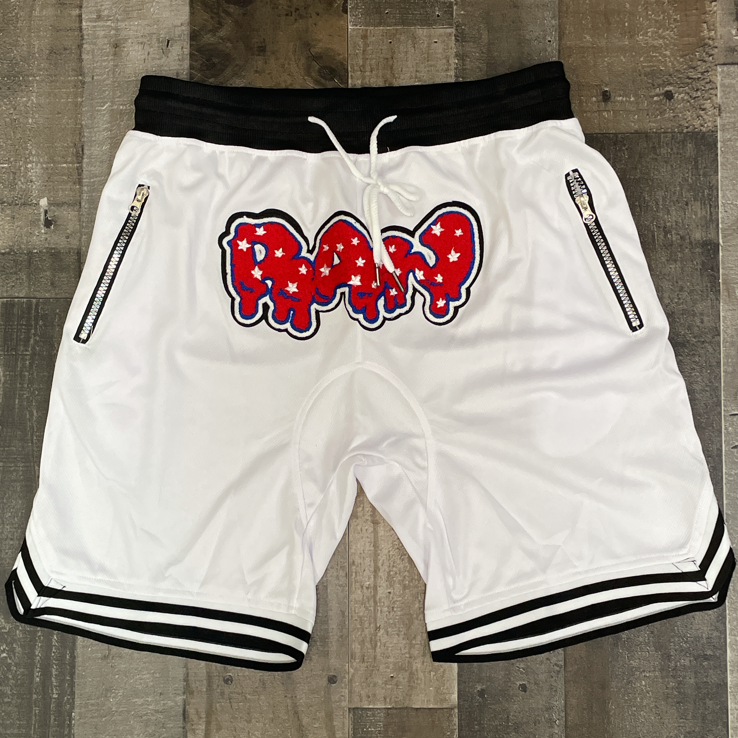 Rawyalty- drippy raw mesh shorts (USA)