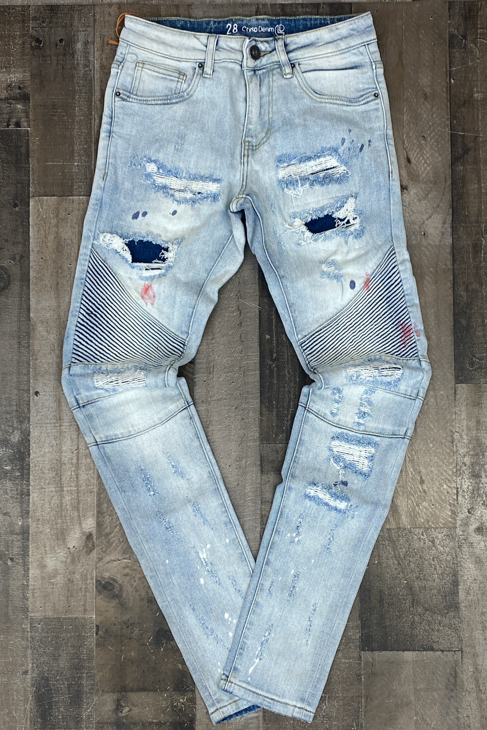 Crysp Denim- Skywalker jeans (light patchwork)