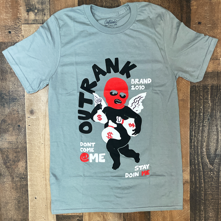 Outrank- stay doin me ss tee (grey)