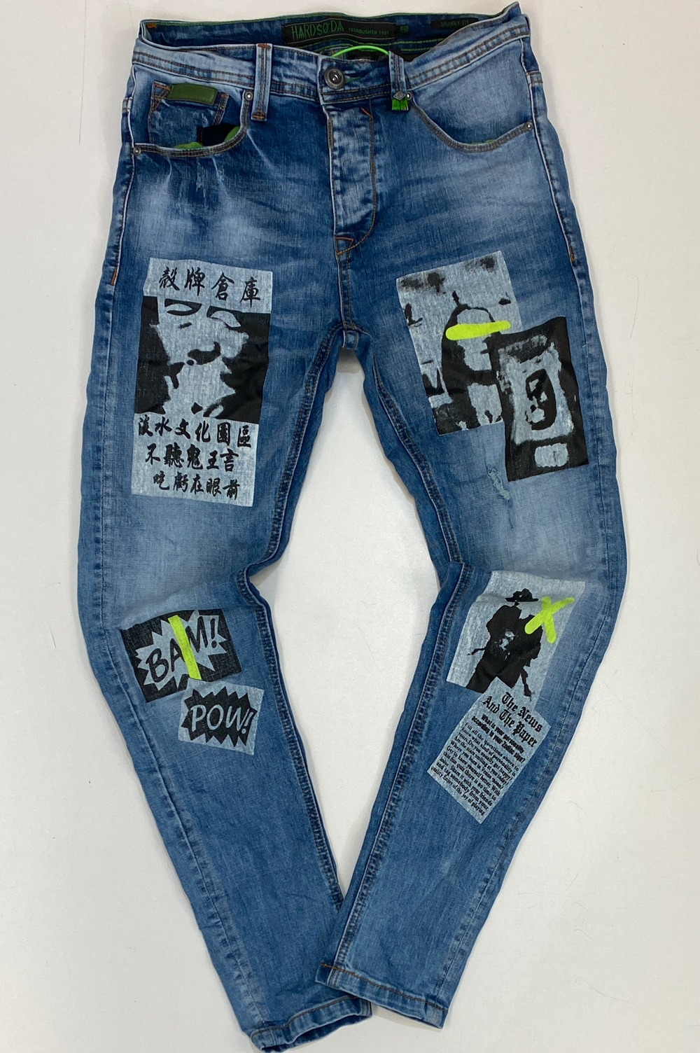 Hard Soda- original denim jeans w/ pictures & sayings