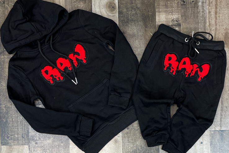 Rawyalty- raw logo sweatsuit (kids) (black)