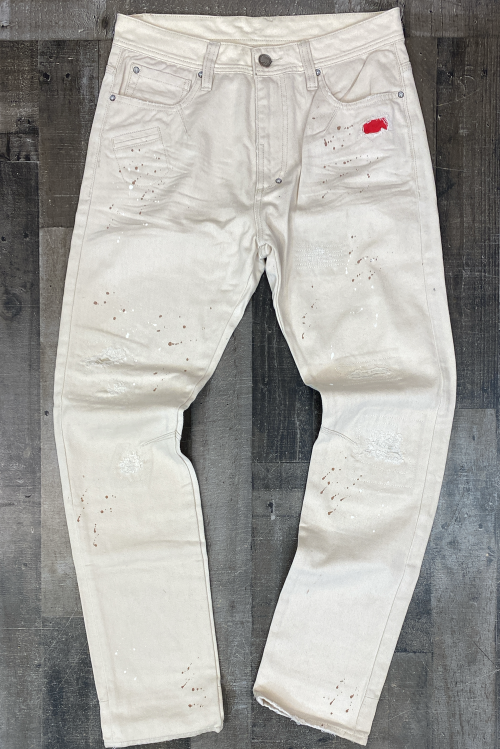 Hustle Gang - paint splatter Jeans