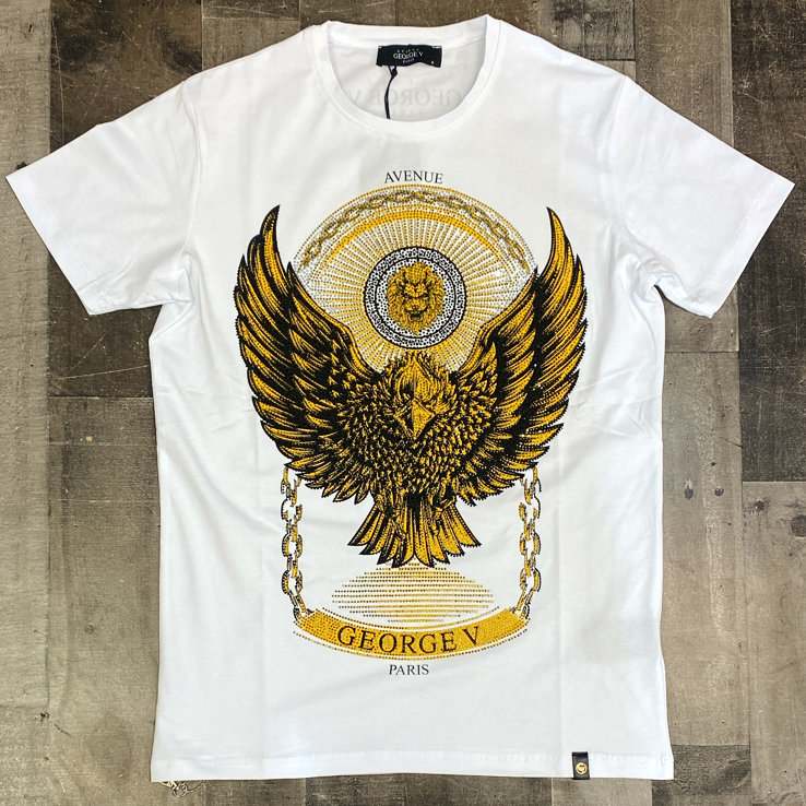 George V- studded chained eagle ss tee