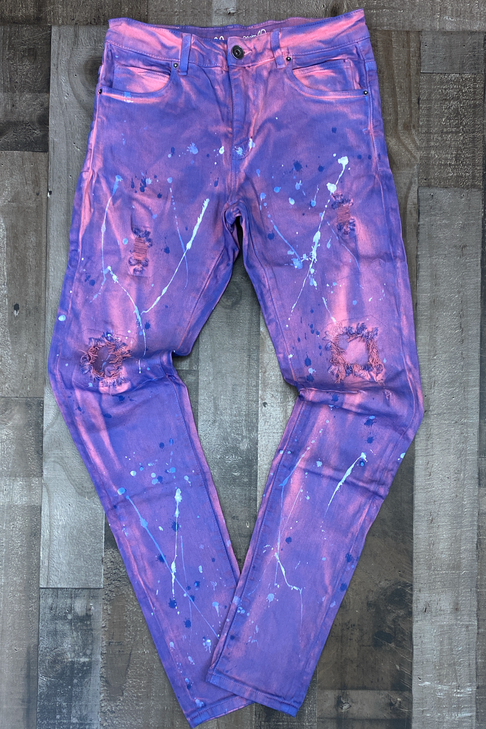 Crysp Denim- painted jeans (purple)
