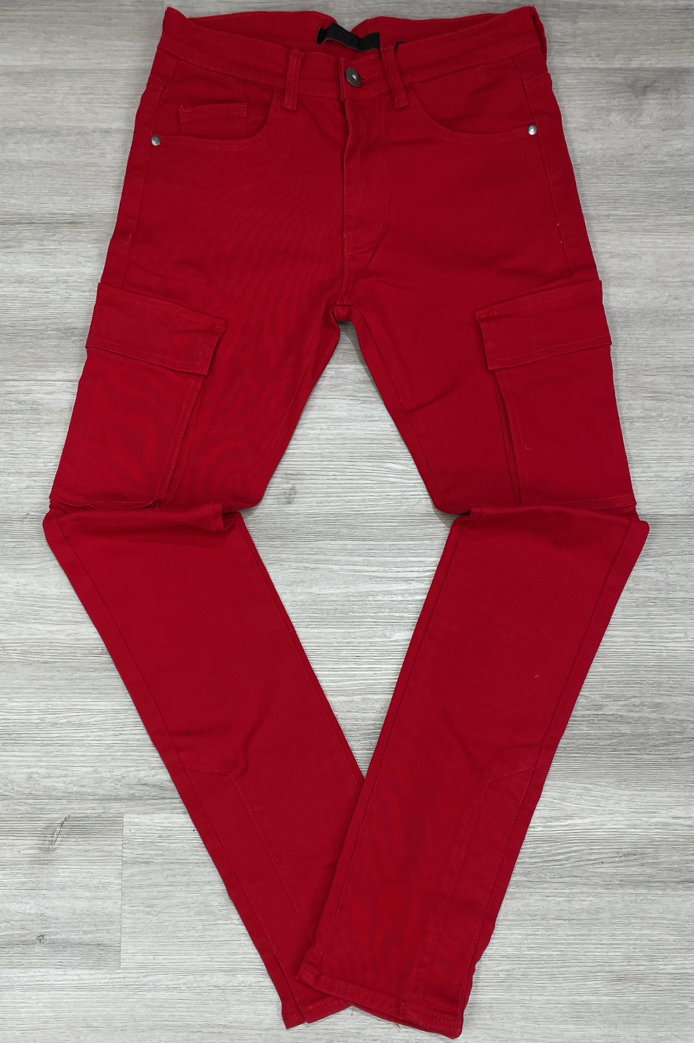 KDNK - stacked cargo pants (red)