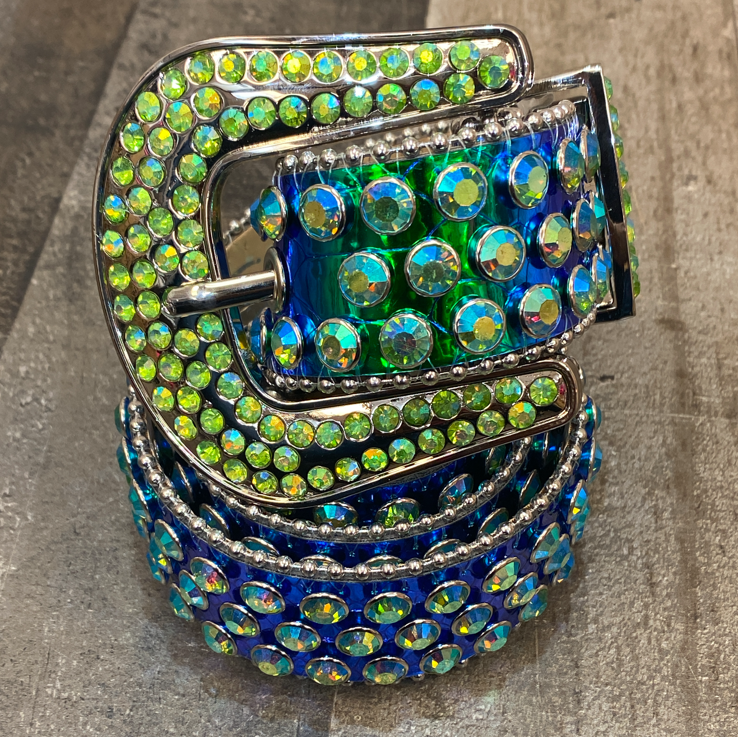 Dna Premium Wear- studded belt (green/blue)