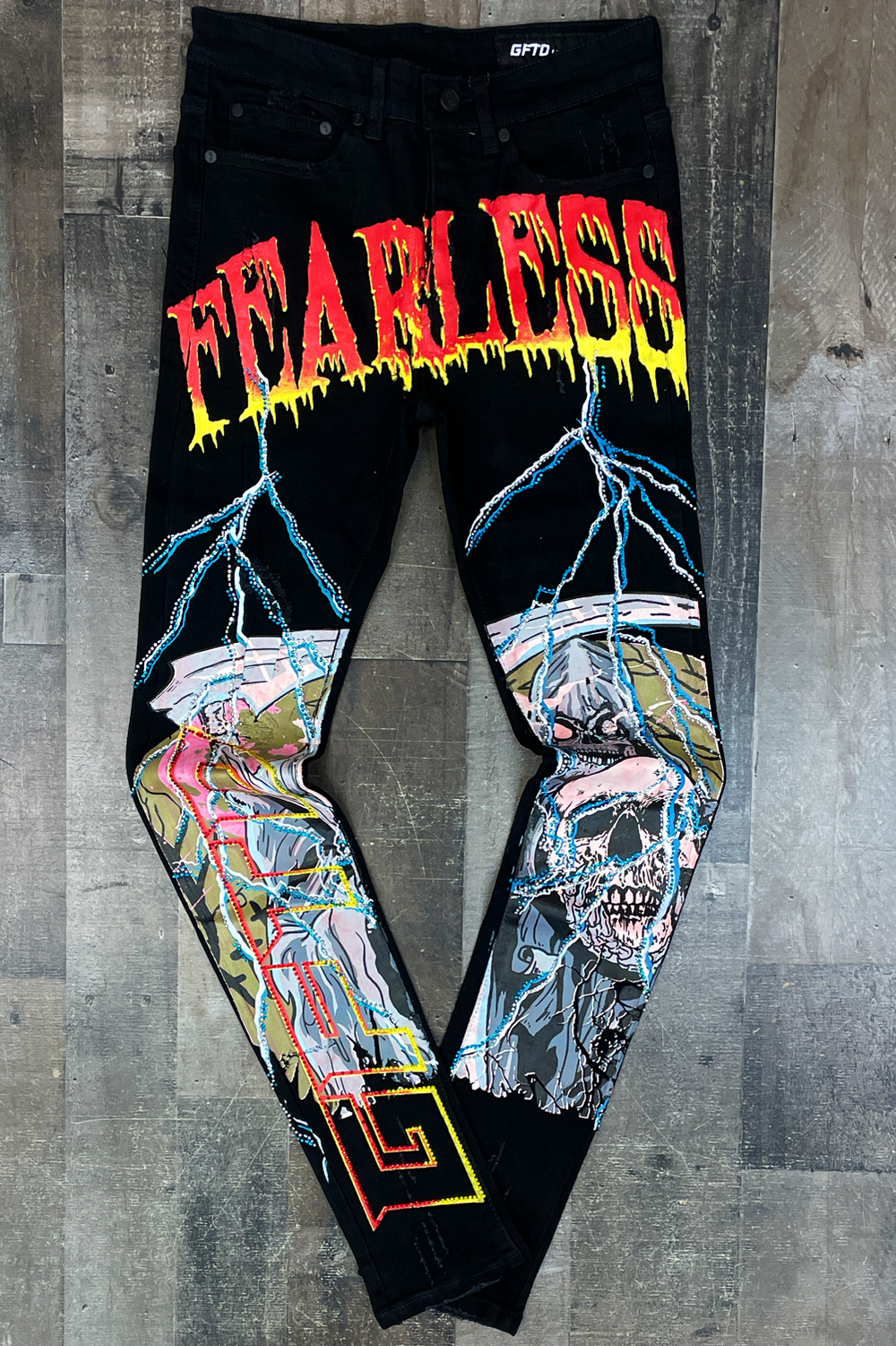 GFTD-  fearless (black) jeans