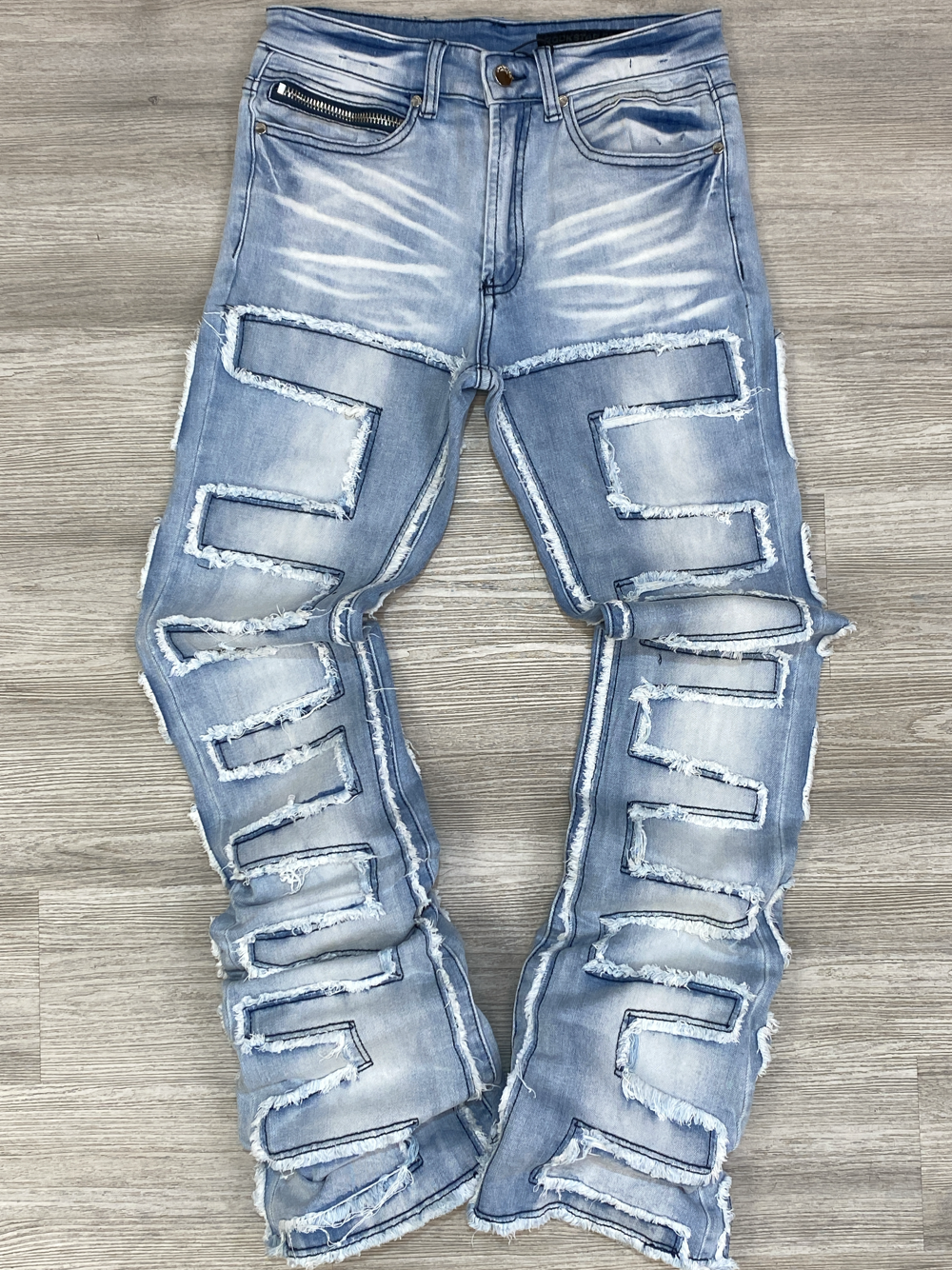 Rockstar- Hake stacked flare jeans (blue)