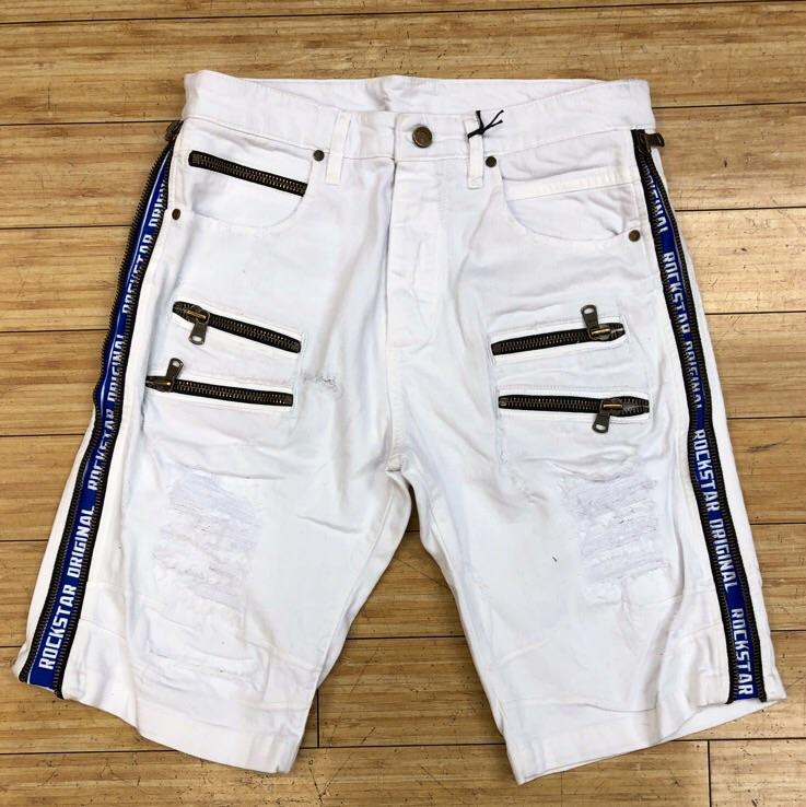 Rockstar- Trent biker shorts (white)