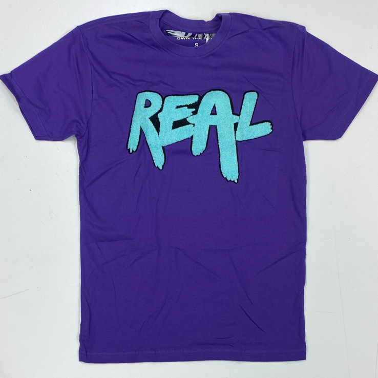 Rawyalty-real chenille patch ss tee (purple)
