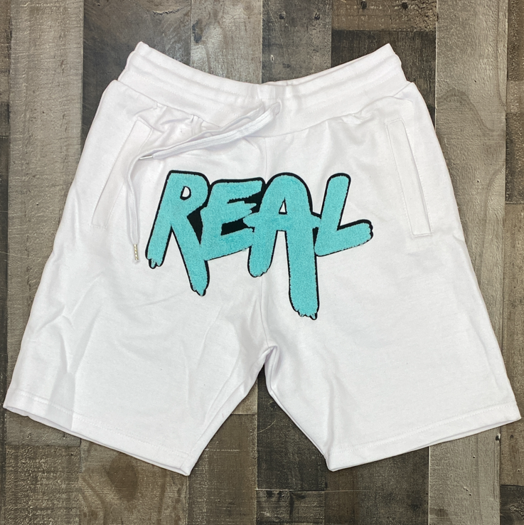 Rawyalty-real chenille patch shorts