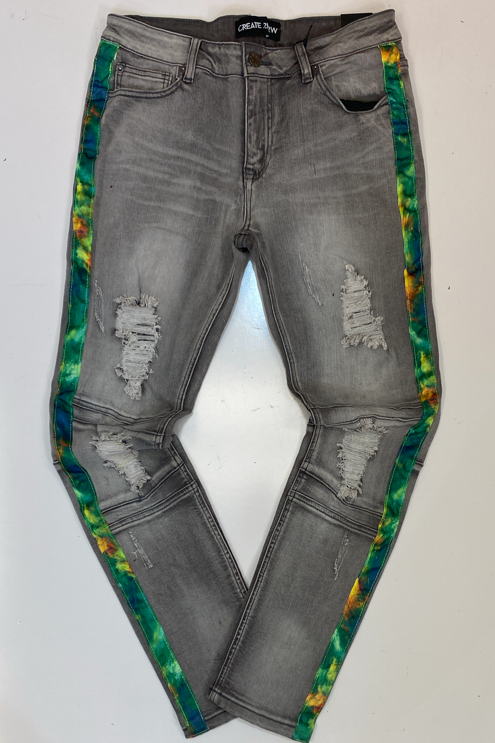 Create Tmrw- denim jeans w/ colorful sides