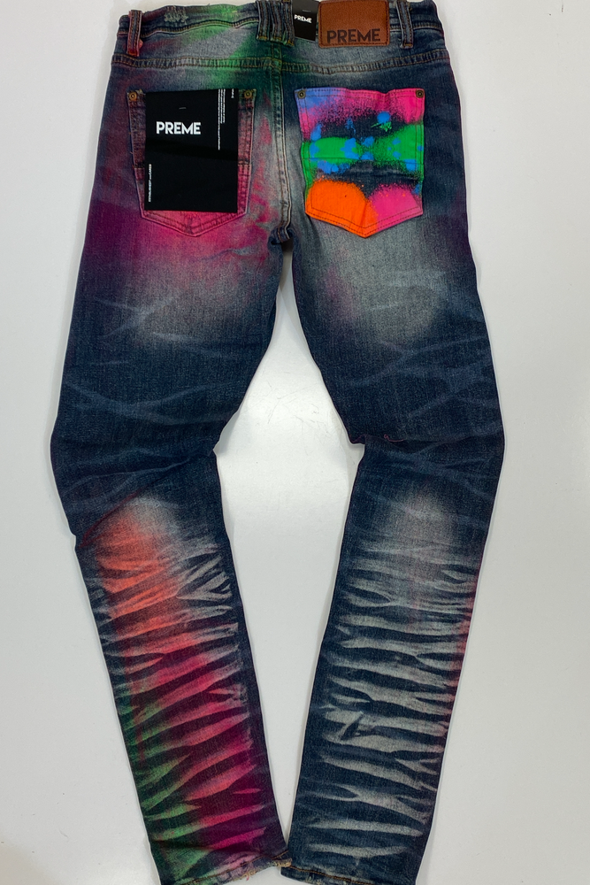 
                  
                    Preme- painted denim jeans
                  
                