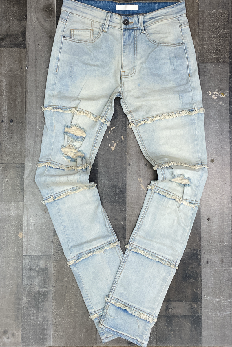 KDNK- panelled stack jeans – Major Key Clothing Shop