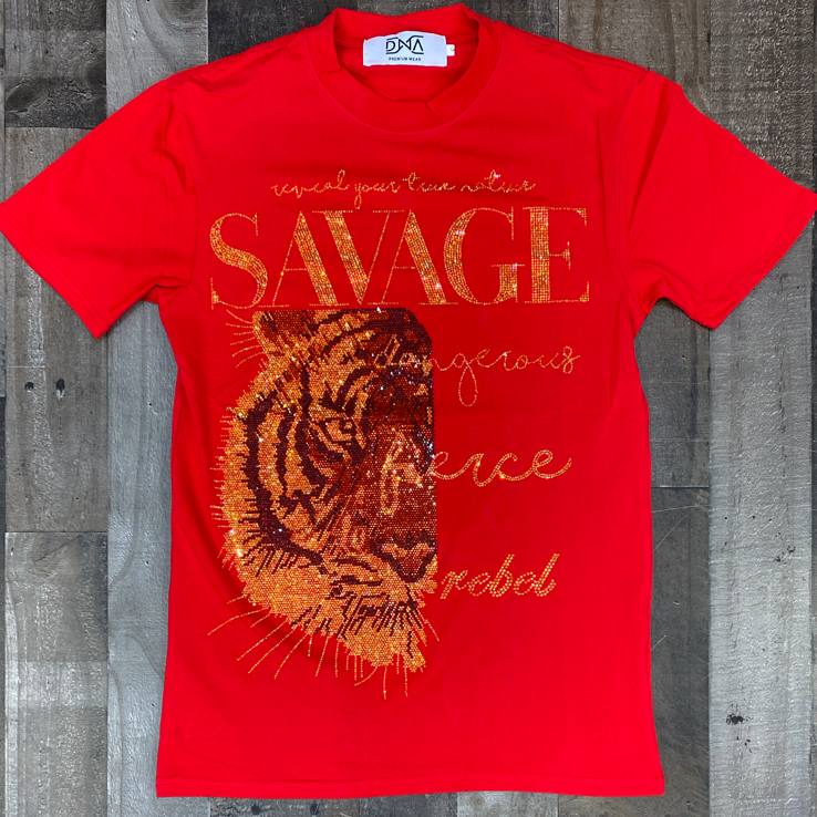 Dna Premium Wear- studded dna savage lion ss tee