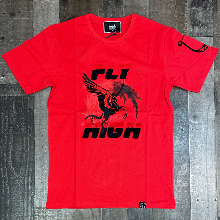 DENIMiCITY- fly high ss tee (red)