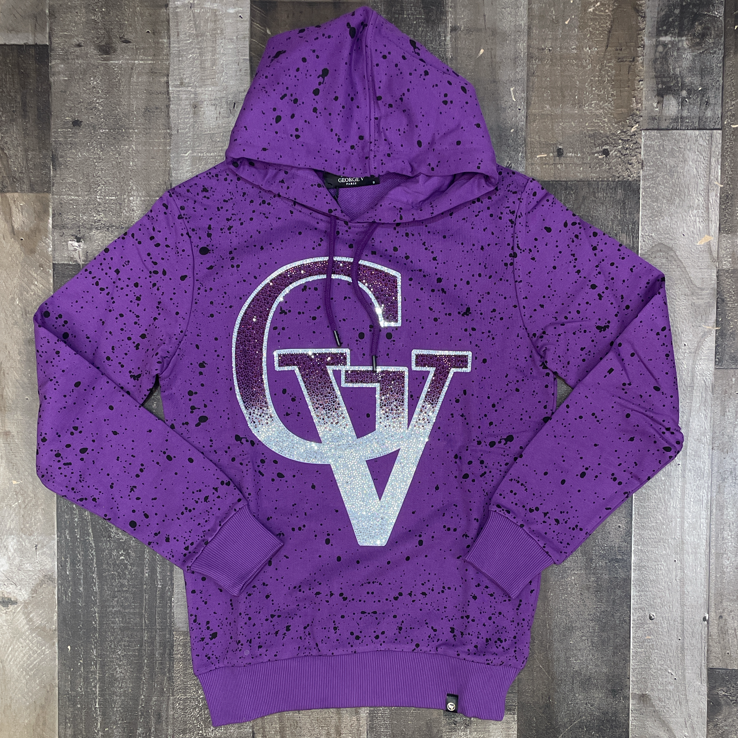 George V -  big gv logo hoodie (purple)