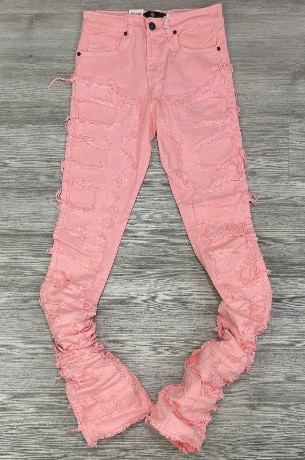 Focus- superstacked denim jeans (pink)
