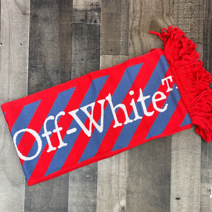 Off-White- Off White TM scarf (red/grey)