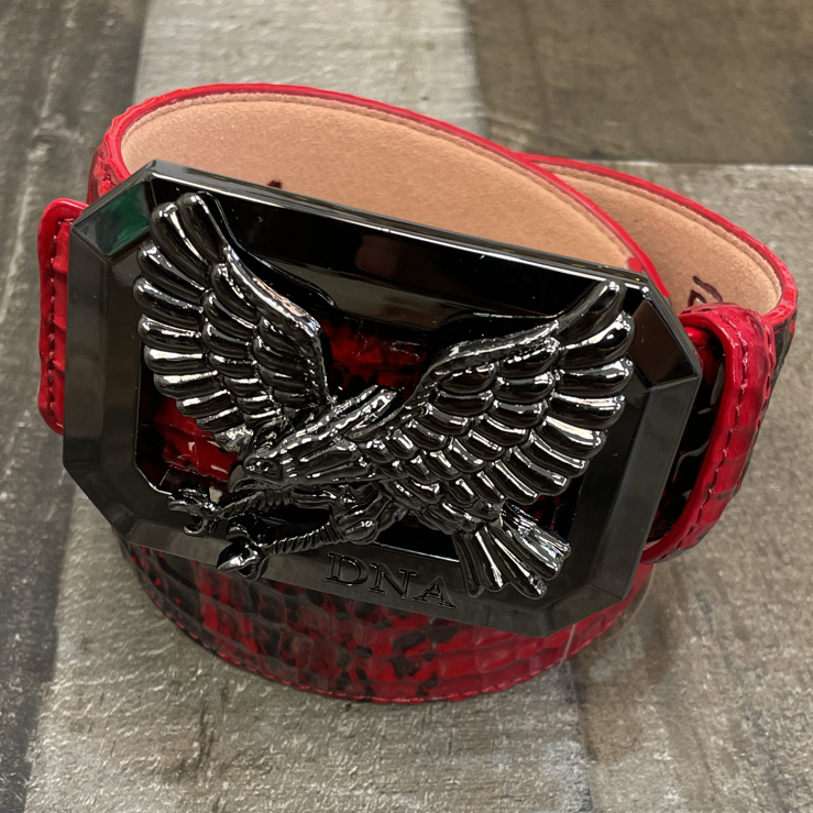 DNA Premium Wear- Eagle leather belt (red/black)