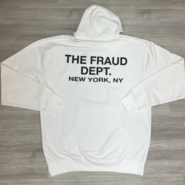 
                  
                    The Fraud dept- the fraud dept hoodie (white)
                  
                